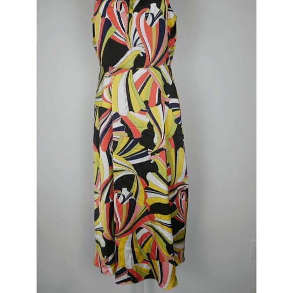ANNE KLEIN Women's Encore Printed Halter Midi Dress 4 - Picture 3 of 11